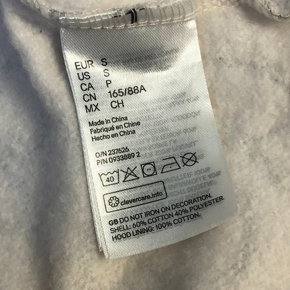 H&M Divided Women's One Vision Small Pattern Graffiti Hand-Cropped Soft Hoodie - Picture 8 of 12